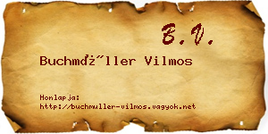 Buchmüller Vilmos névjegykártya