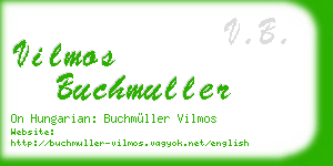 vilmos buchmuller business card